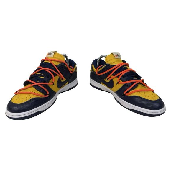 Size 7- Nike Dunk Low x OFF-WHITE University Gold 2019 AUTHENTIC - Picture 9 of 13